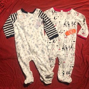 NWT two baby footies